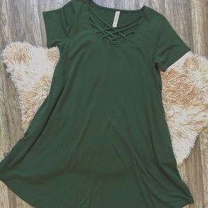 Olive dress with pockets